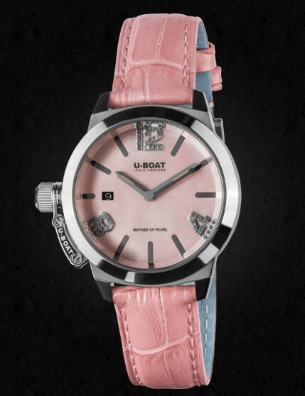 U-BOAT CLASSICO 38 Pink Mother of pearl 8480 Replica Watch